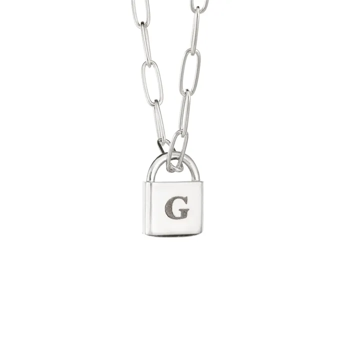 Lock Cremation Necklace in Sterling Silver closebymejewelry Necklaces