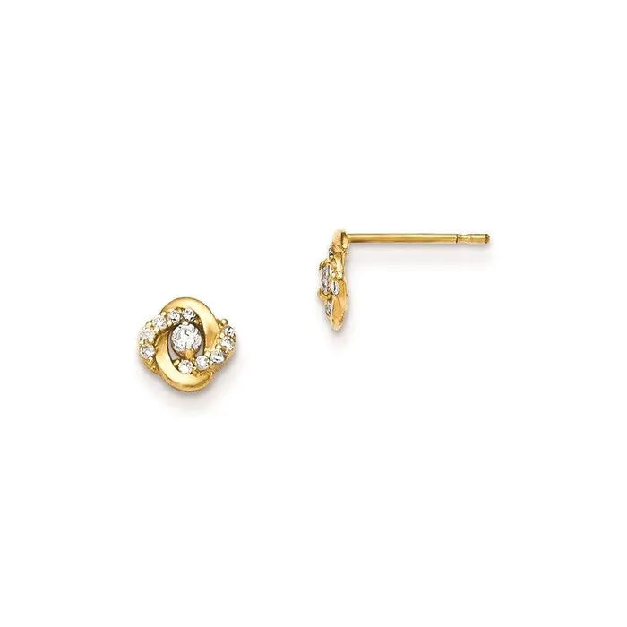 Madi K Kids 14k CZ Post Earrings Jewelry Earrings