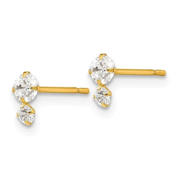 Madi K Kids 14k CZ Post Earrings Jewelry Earrings Madi K Kids 14k CZ Post Earrings Jewelry Earrings