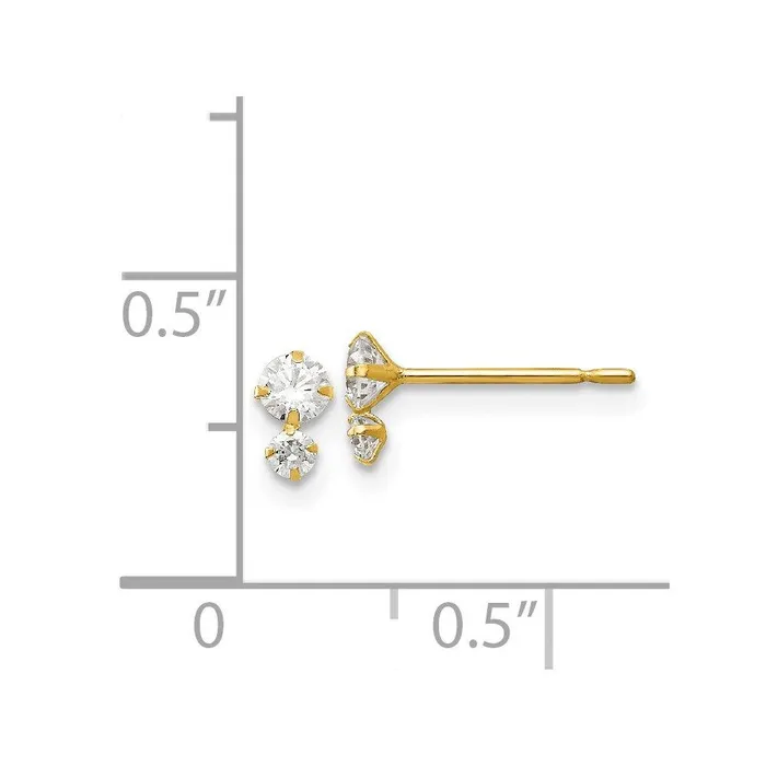 Madi K Kids 14k CZ Post Earrings Jewelry Earrings Madi K Kids 14k CZ Post Earrings Jewelry Earrings