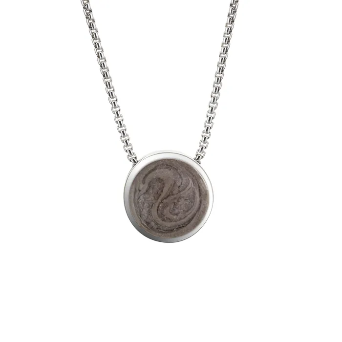 Necklaces closebymejewelry 8mm Sliding Solitaire Cremation Necklace in Sterling Silver Necklaces closebymejewelry 8mm Sliding Solitaire Cremation Necklace in Sterling Silver