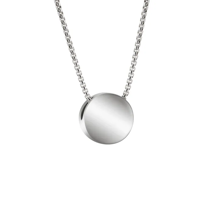 Necklaces closebymejewelry 8mm Sliding Solitaire Cremation Necklace in Sterling Silver