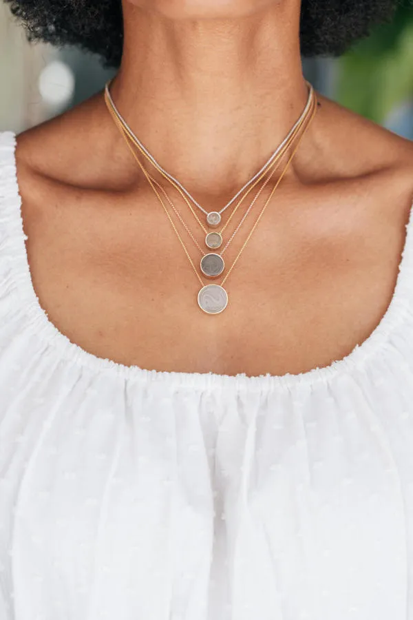 Necklaces closebymejewelry 8mm Sliding Solitaire Cremation Necklace in Sterling Silver