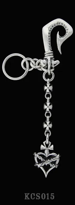 Necklaces DCJ Fish Hook with 3 Cross Balls and SAcred Heart Key Chain