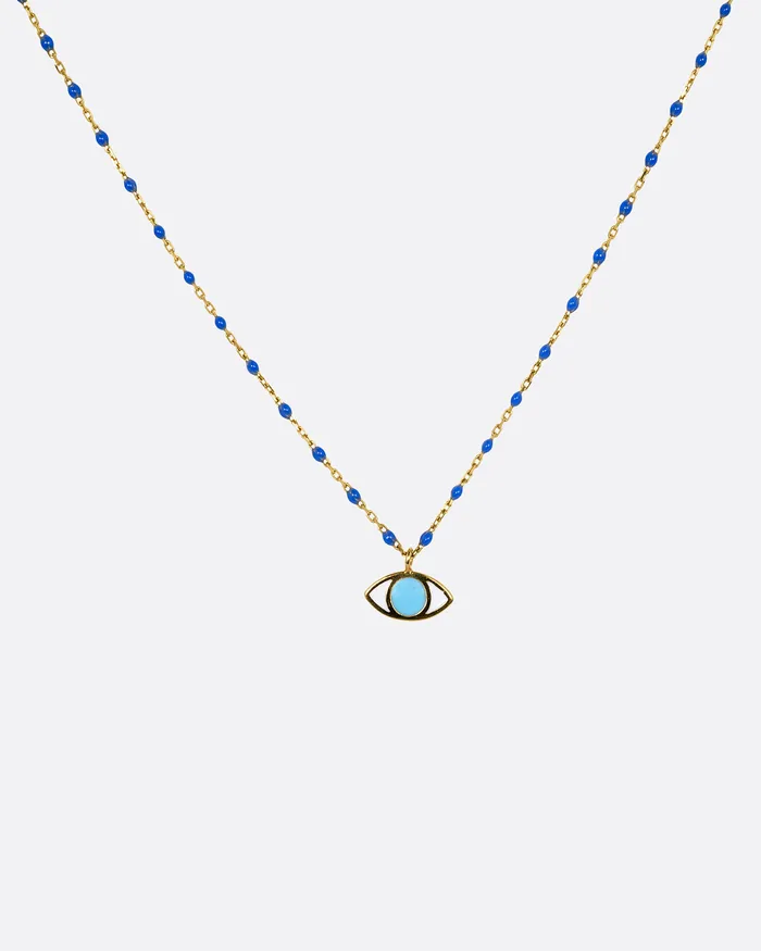 Necklaces Mini Gigi Eye Charm Necklace GIGI CLOZEAU Necklaces Mini Gigi Eye Charm Necklace GIGI CLOZEAU