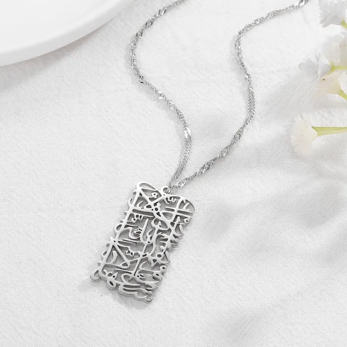 Necklaces VVS Jewelry Arabic Calligraphy Necklace