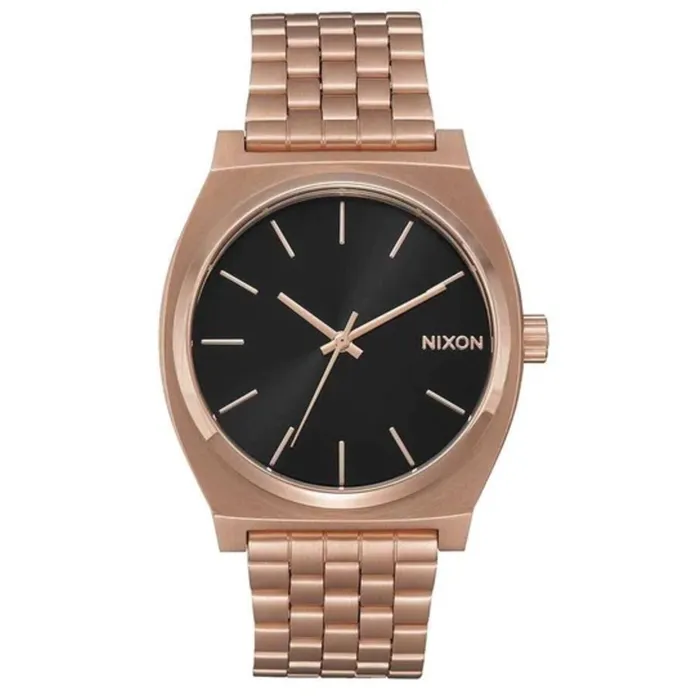 Nixon Unisex Watch Time Teller Black Dial Rose Gold Steel Bracelet Quartz A0452598 NIXON Bracelets Nixon Unisex Watch Time Teller Black Dial Rose Gold Steel Bracelet Quartz A0452598 NIXON Bracelets
