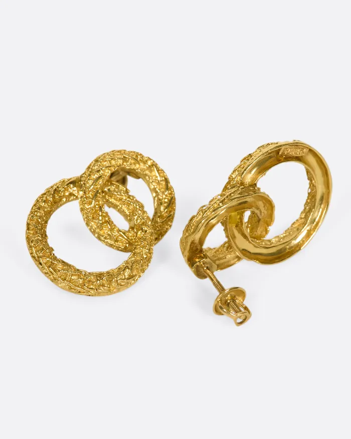 ORLANDO GOLD REFINERY Earrings Interlocking Circle Earrings