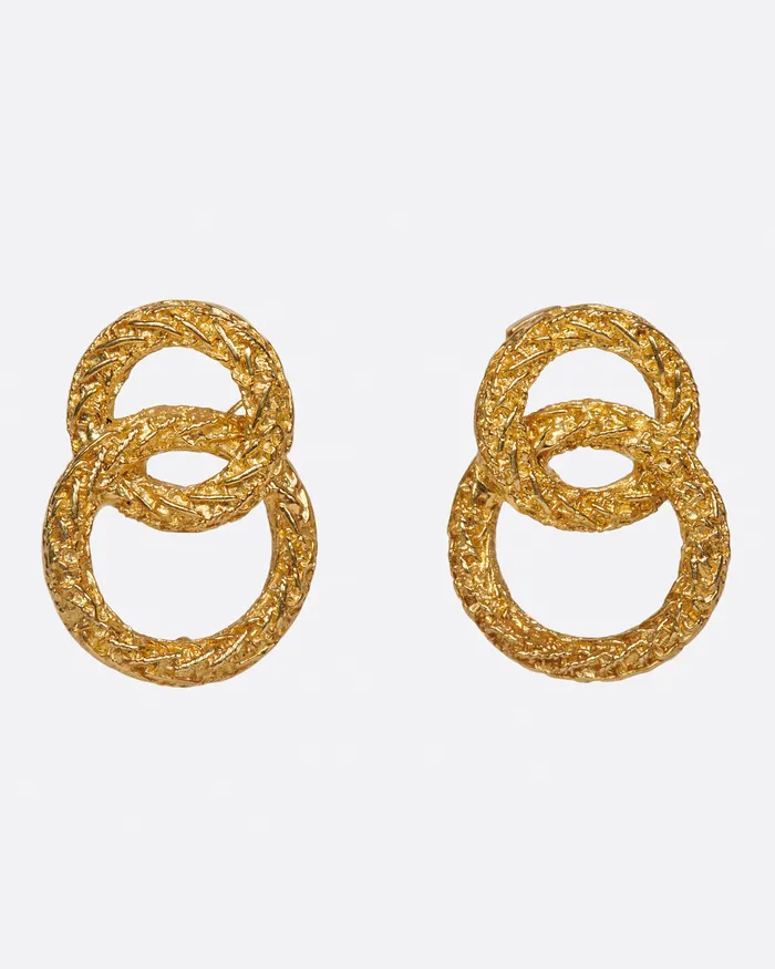 ORLANDO GOLD REFINERY Earrings Interlocking Circle Earrings