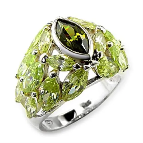 Rings Alamode 60618 HighPolished 925 Sterling Silver Ring with AAA Grade CZ in Multi Color Rings Alamode 60618 HighPolished 925 Sterling Silver Ring with AAA Grade CZ in Multi Color