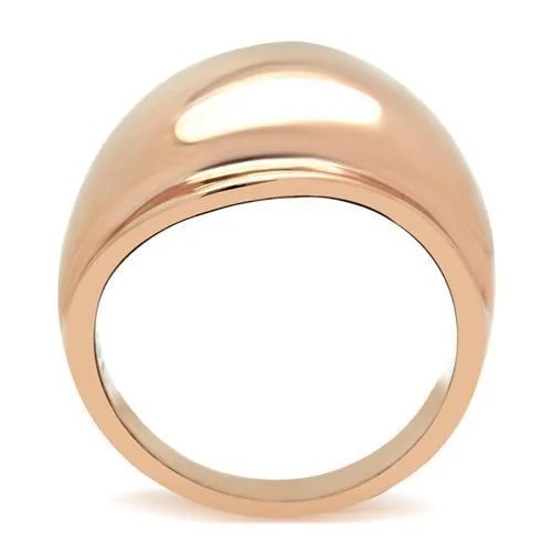 Rings Alamode GL157 IP Rose GoldIon Plating Brass Ring with No Stone