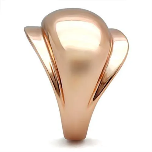 Rings Alamode GL157 IP Rose GoldIon Plating Brass Ring with No Stone