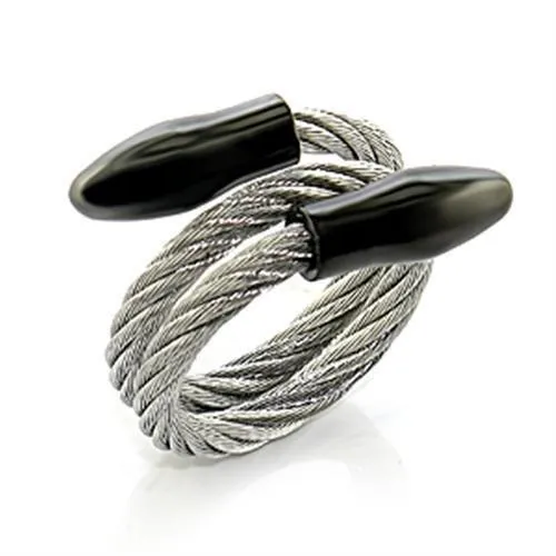 Rings Alamode LO396 Stainless Steel Ring with No Stone