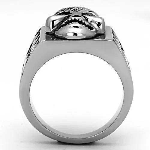 Rings Alamode TK1056 High polished no plating Stainless Steel Ring with Top Grade Crystal in Black Diamond