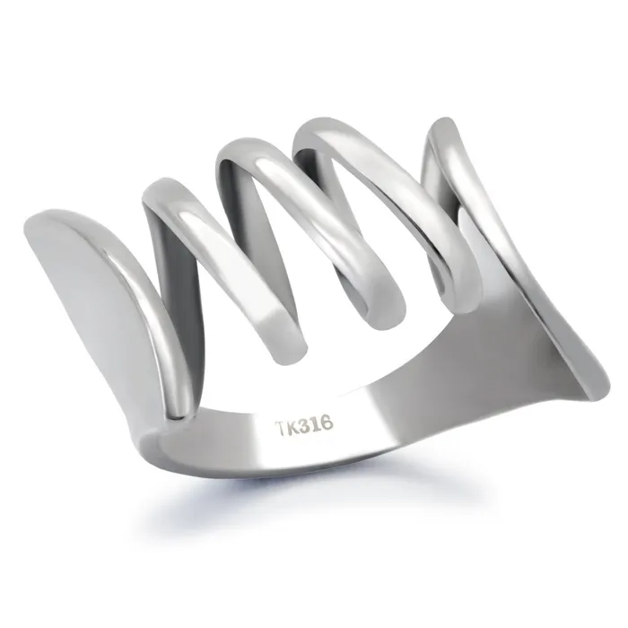 Rings Alamode TK145 High polished no plating Stainless Steel Ring with No Stone Rings Alamode TK145 High polished no plating Stainless Steel Ring with No Stone
