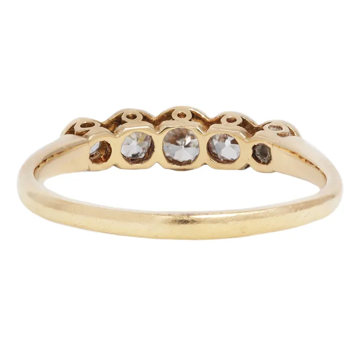 Rings Antique Vintage Jewelry Vintage Quintet Diamond Ring