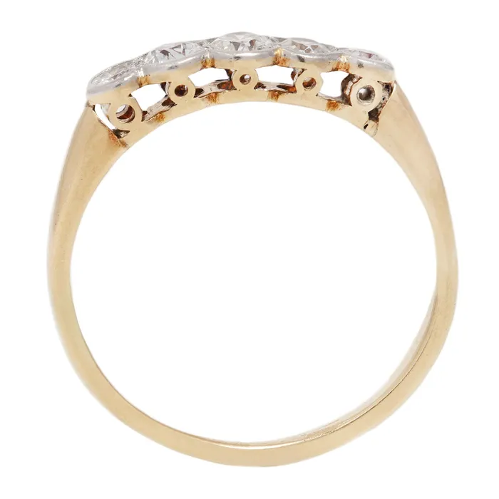 Rings Antique Vintage Jewelry Vintage Quintet Diamond Ring