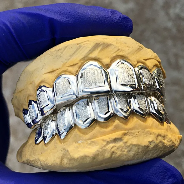 Rings Bling Cartel Admin 925 Sterling Silver Diamond Dust With White Border Custom Grillz