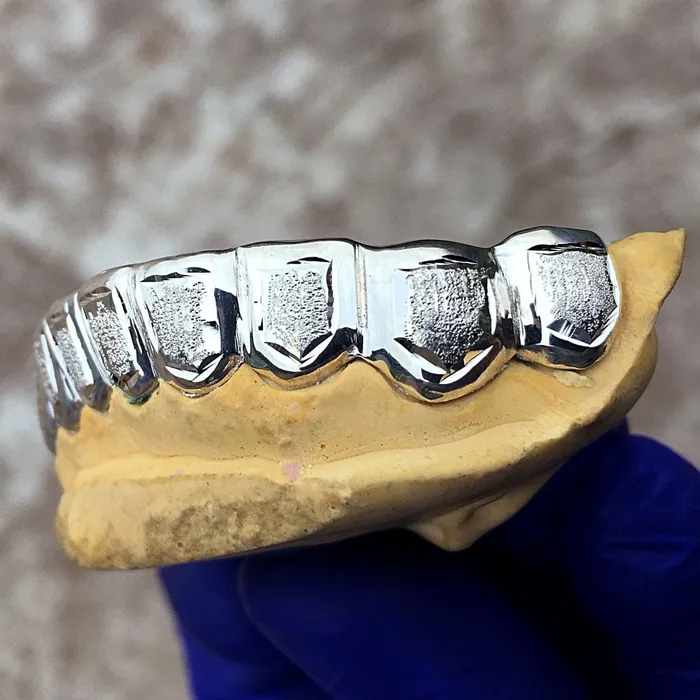 Rings Bling Cartel Admin 925 Sterling Silver Diamond Dust With White Border Custom Grillz