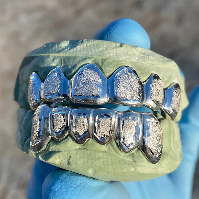 Rings Bling Cartel Admin 925 Sterling Silver Diamond Dust With White Border Custom Grillz