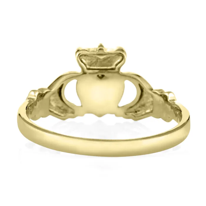 Rings closebymejewelry Claddagh Cremation Ring in 14K Yellow Gold