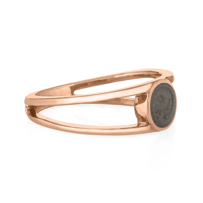 Rings closebymejewelry Twin Band Cremation Ring in 14K Rose Gold