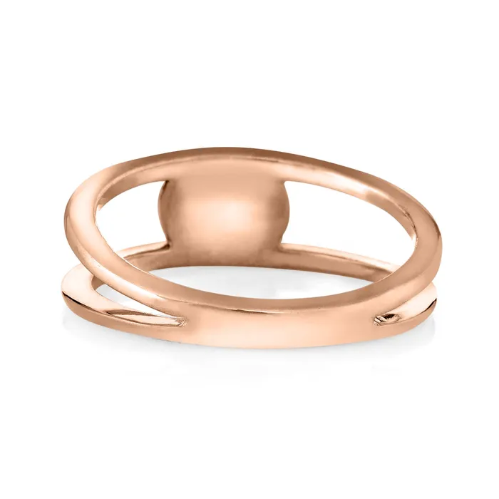 Rings closebymejewelry Twin Band Cremation Ring in 14K Rose Gold