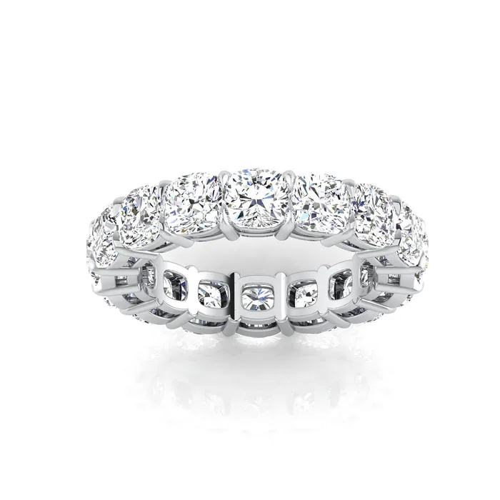 Rings Cushion Cut Lab Grown Diamond Eternity Ring 480cttw deBebians