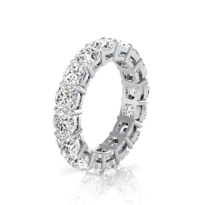 Rings Cushion Cut Lab Grown Diamond Eternity Ring 480cttw deBebians