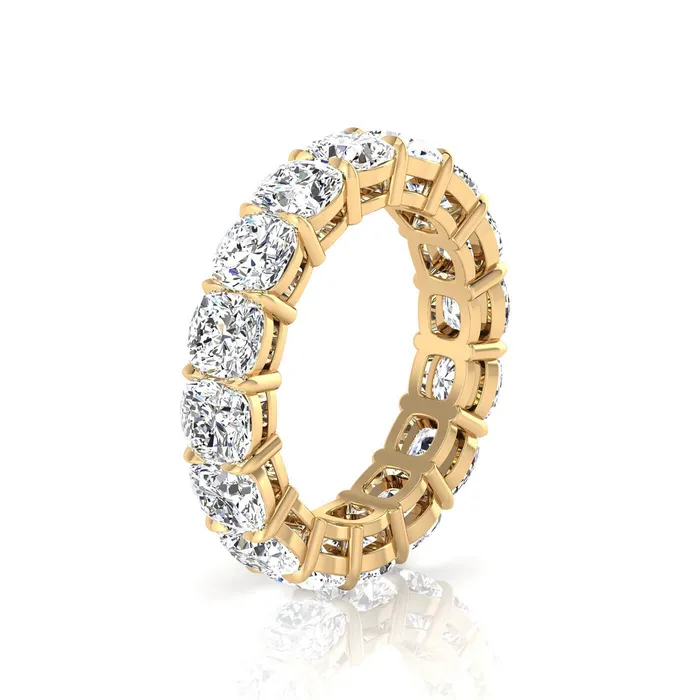 Rings Cushion Cut Lab Grown Diamond Eternity Ring 480cttw deBebians