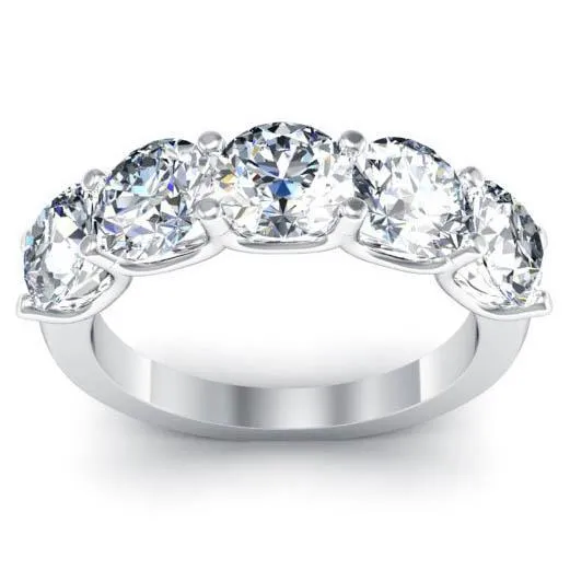 Rings deBebians 300cttw U Prong Round GIA Certified Diamond Five Stone Ring Rings deBebians 300cttw U Prong Round GIA Certified Diamond Five Stone Ring