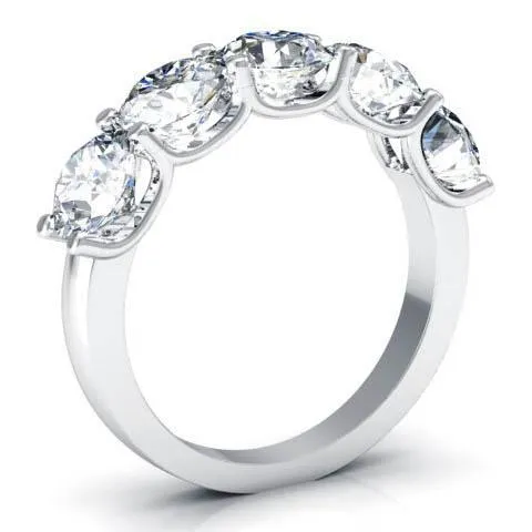 Rings deBebians 300cttw U Prong Round GIA Certified Diamond Five Stone Ring