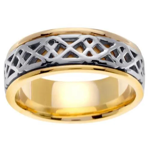 Rings deBebians Celtic Knots Wedding Ring Platinum and Gold