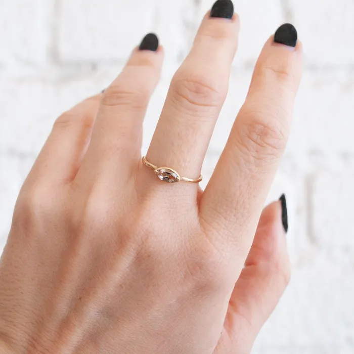 Rings Lauren Wolf Jewelry Marquise Morganite Ring