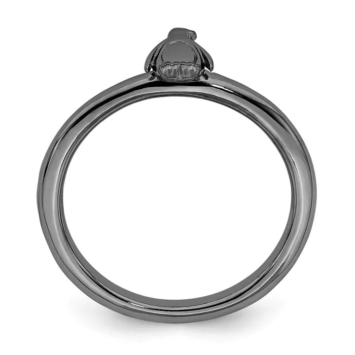 Rings Stackable Expressions Sterling Silver Stackable Expressions Blackplated Penguin Ring QSK1957 Rings Stackable Expressions Sterling Silver Stackable Expressions Blackplated Penguin Ring QSK1957