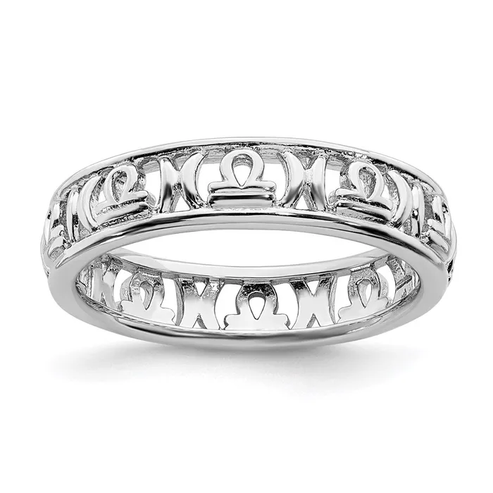 Rings Stackable Expressions Sterling Silver Stackable Expressions Libra Zodiac Ring QSK2018 Rings Stackable Expressions Sterling Silver Stackable Expressions Libra Zodiac Ring QSK2018