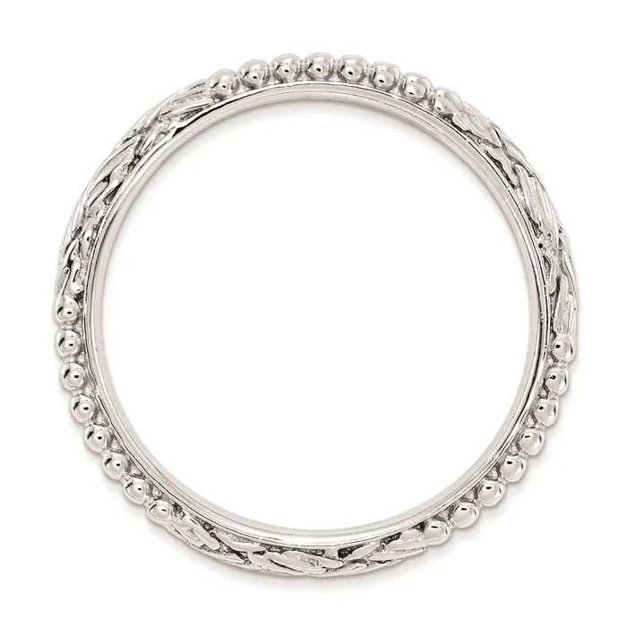 Rings Stackable Expressions Sterling Silver Stackable Expressions Rhodiumplated Patterned Ring QSK1561 Rings Stackable Expressions Sterling Silver Stackable Expressions Rhodiumplated Patterned Ring QSK1561
