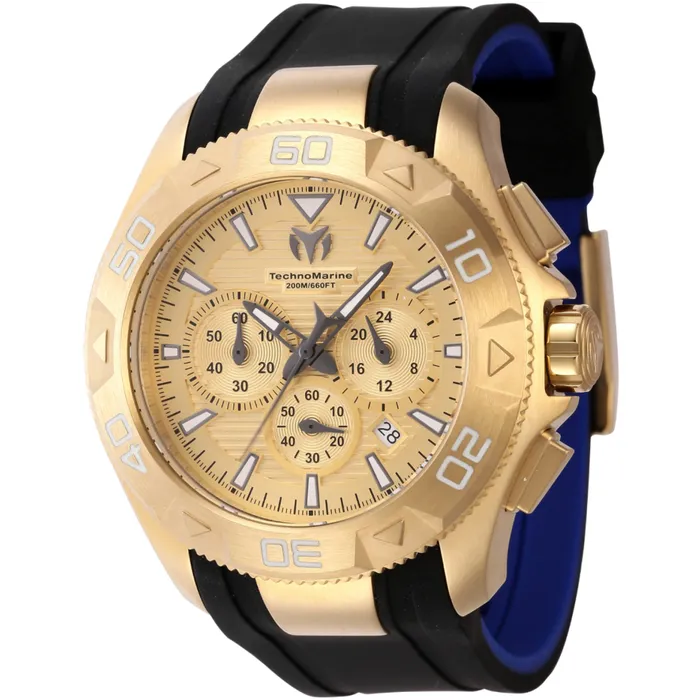 Rings Technomarine Mens Watch UF6 Chrono Gold Tone Dial Black Blue Strap TM622003 TechnoMarine Rings Technomarine Mens Watch UF6 Chrono Gold Tone Dial Black Blue Strap TM622003 TechnoMarine