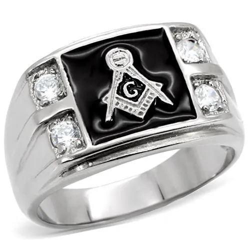 Rings TK8X031 High polished no plating Stainless Steel Ring with AAA Grade CZ in Clear Alamode Rings TK8X031 High polished no plating Stainless Steel Ring with AAA Grade CZ in Clear Alamode