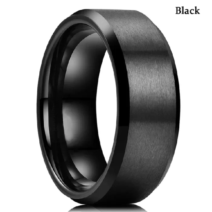 Rings VVS Jewelry Tungsten Carbide 8MM GoldSilver Band Ring Comfort Fit