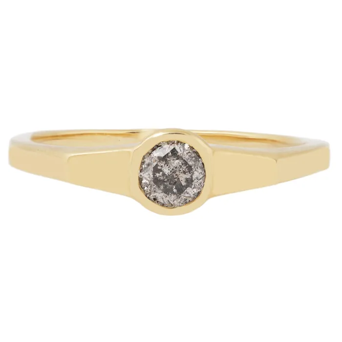 Salt Pepper Diamond Eclipse Ring ESQUELETO Essentials Rings