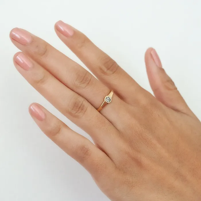 Salt Pepper Diamond Eclipse Ring ESQUELETO Essentials Rings