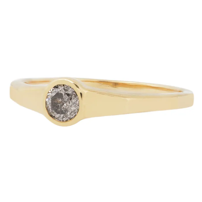 Salt Pepper Diamond Eclipse Ring ESQUELETO Essentials Rings