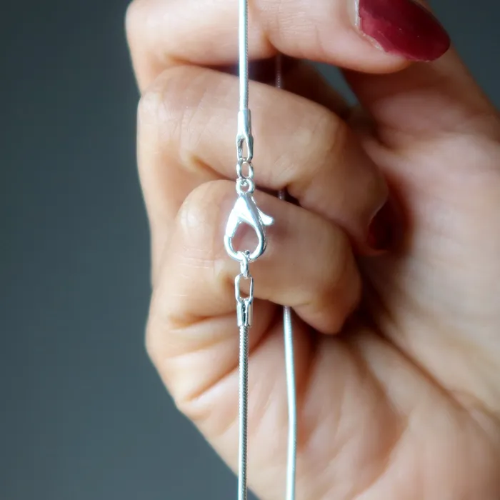 Satin Crystals Necklaces Silver Plated Chain Necklace Simply Splendid Snake