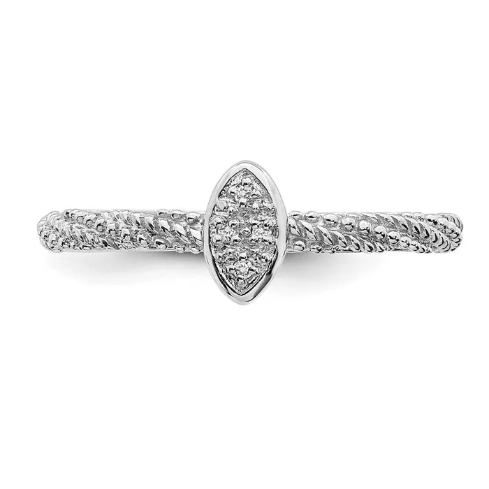 Stackable Expressions Rings Sterling Silver Diamond Stackable Expressions Textured Ring QSK1824 Stackable Expressions Rings Sterling Silver Diamond Stackable Expressions Textured Ring QSK1824