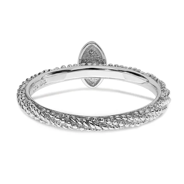 Stackable Expressions Rings Sterling Silver Diamond Stackable Expressions Textured Ring QSK1824 Stackable Expressions Rings Sterling Silver Diamond Stackable Expressions Textured Ring QSK1824