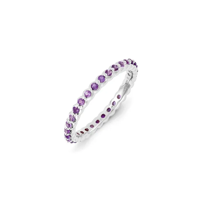 Stackable Expressions Rings Sterling Silver Stackable Expressions Amethyst Ring QSK1184 Stackable Expressions Rings Sterling Silver Stackable Expressions Amethyst Ring QSK1184