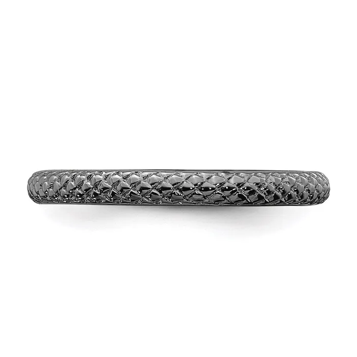 Stackable Expressions Rings Sterling Silver Stackable Expressions Blackplated Cable Ring QSK205 Stackable Expressions Rings Sterling Silver Stackable Expressions Blackplated Cable Ring QSK205