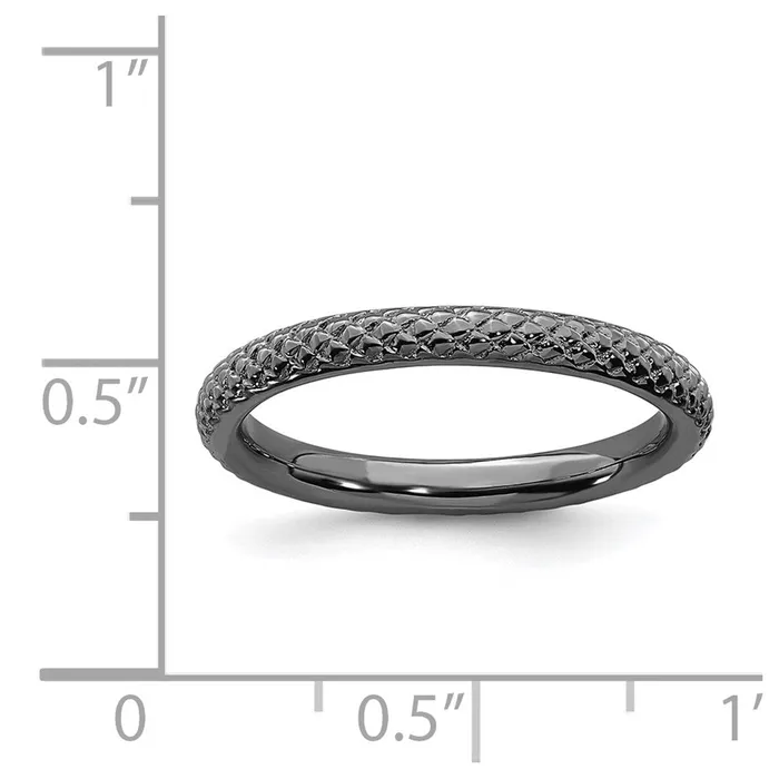 Stackable Expressions Rings Sterling Silver Stackable Expressions Blackplated Cable Ring QSK205 Stackable Expressions Rings Sterling Silver Stackable Expressions Blackplated Cable Ring QSK205