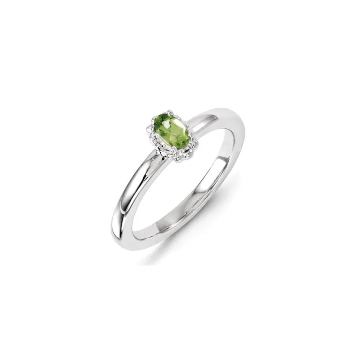 Stackable Expressions Rings Sterling Silver Stackable Expressions Peridot Ring QSK1271 Stackable Expressions Rings Sterling Silver Stackable Expressions Peridot Ring QSK1271